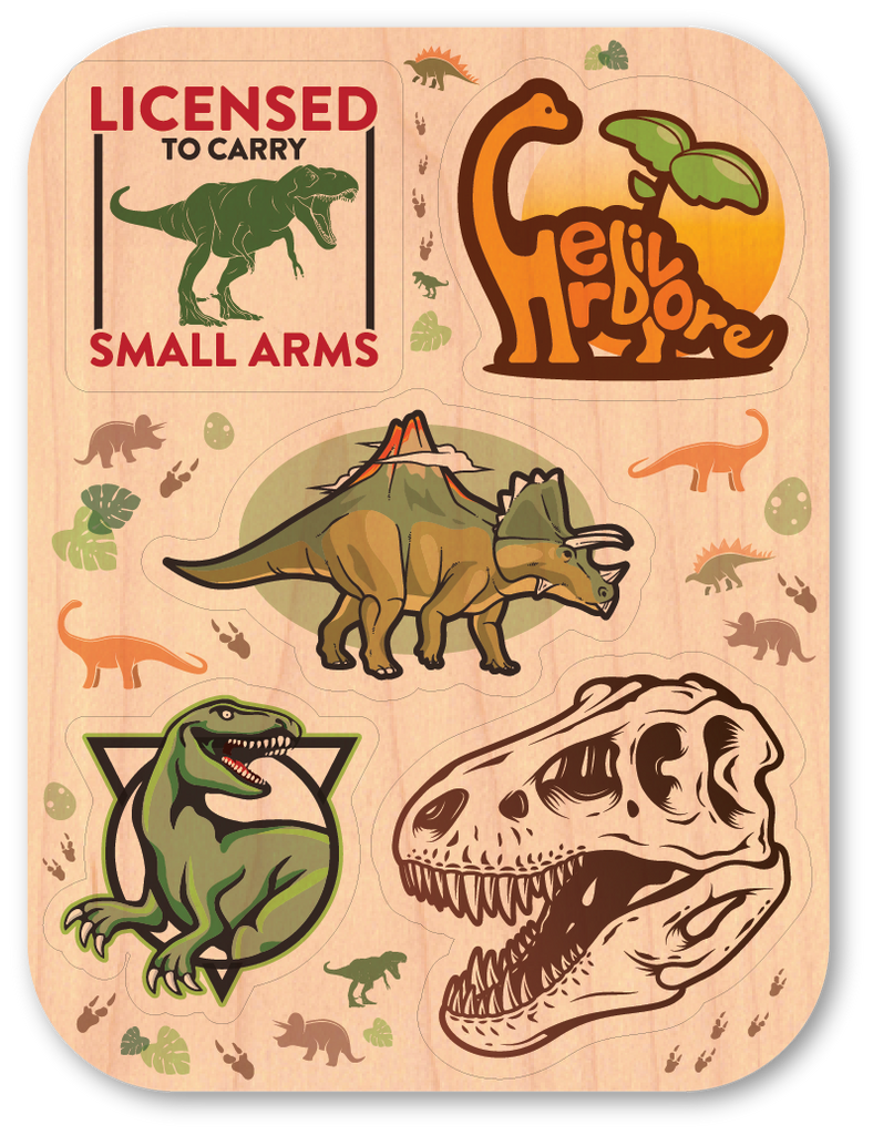 Dino Pins and Stickers Bundle – TinyWorlds