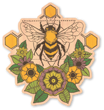 Geometric Bee with Flowers