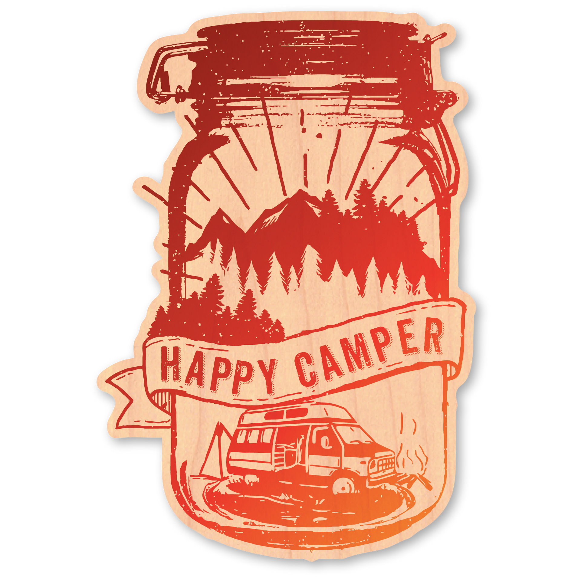 Happy Camper Mason Jar