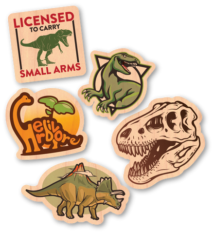 Dinosaur Mini Pack  Dust City Wood Stickers