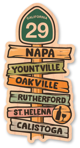 California Highway Sign  Dust City Wood Stickers