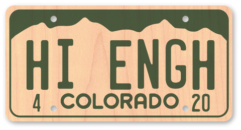 High Enough Colorado License Plate