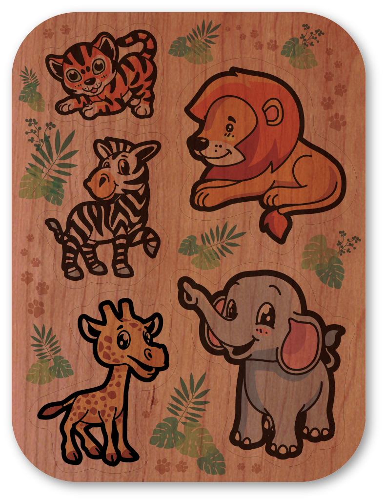 1 Wooden Stickers, Small Wood Sticker, Mini Stickers, Eco