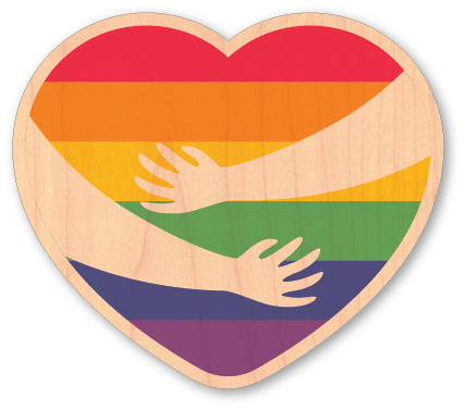 Rainbow Hands Holding Heart