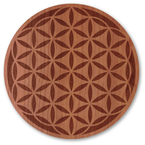 Flower Of Life Dust City Wood Stickers
